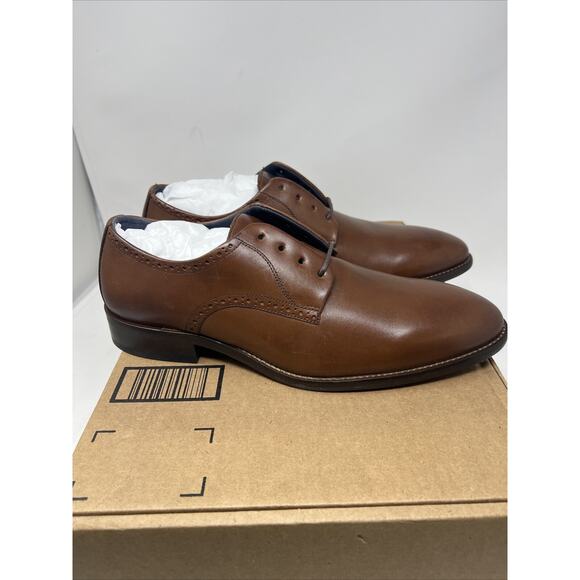 Johnston & Murphy Stockton Plain Toe Shoes US 10 M Brown Dress Lace-Up Shoe NEW main image 8